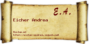 Eicher Andrea névjegykártya